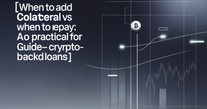 When to Add Collateral vs When to Repay: A Practical Guide for Crypto-Backed Loans